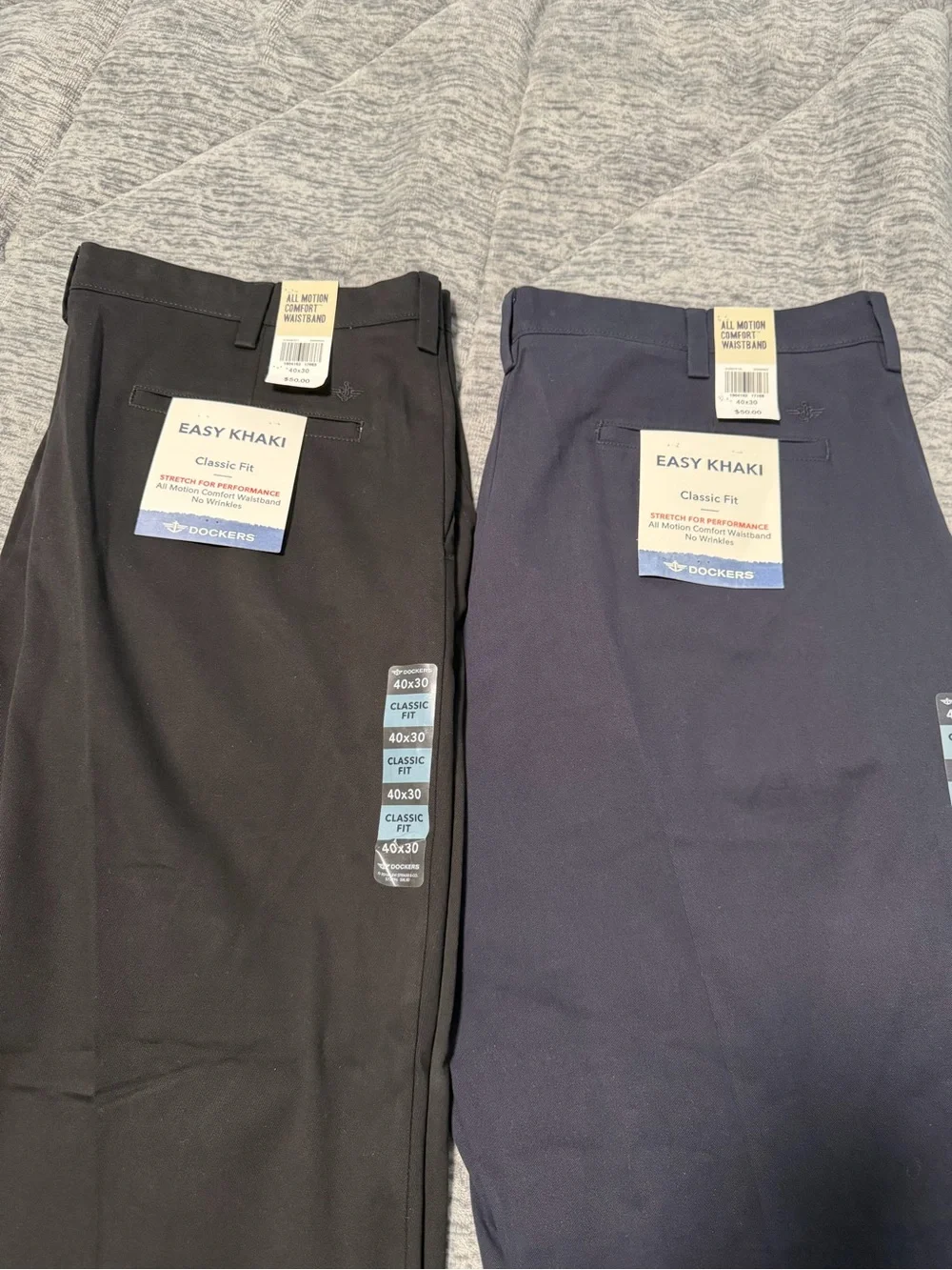 Dockers Easy Khaki Classic Fit Men’s Pants - Black & Navy